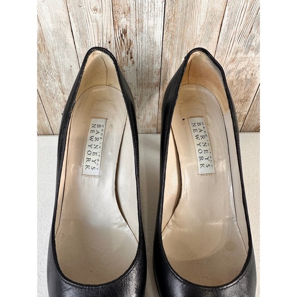 Barneys New York Womens Shoe Size 37 6.5 US‎ Black Pointed Toe Leather Pumps - Picture 8 of 9